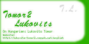 tomor2 lukovits business card